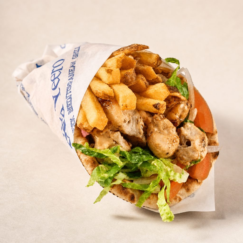 Pork Souvlaki Pita.