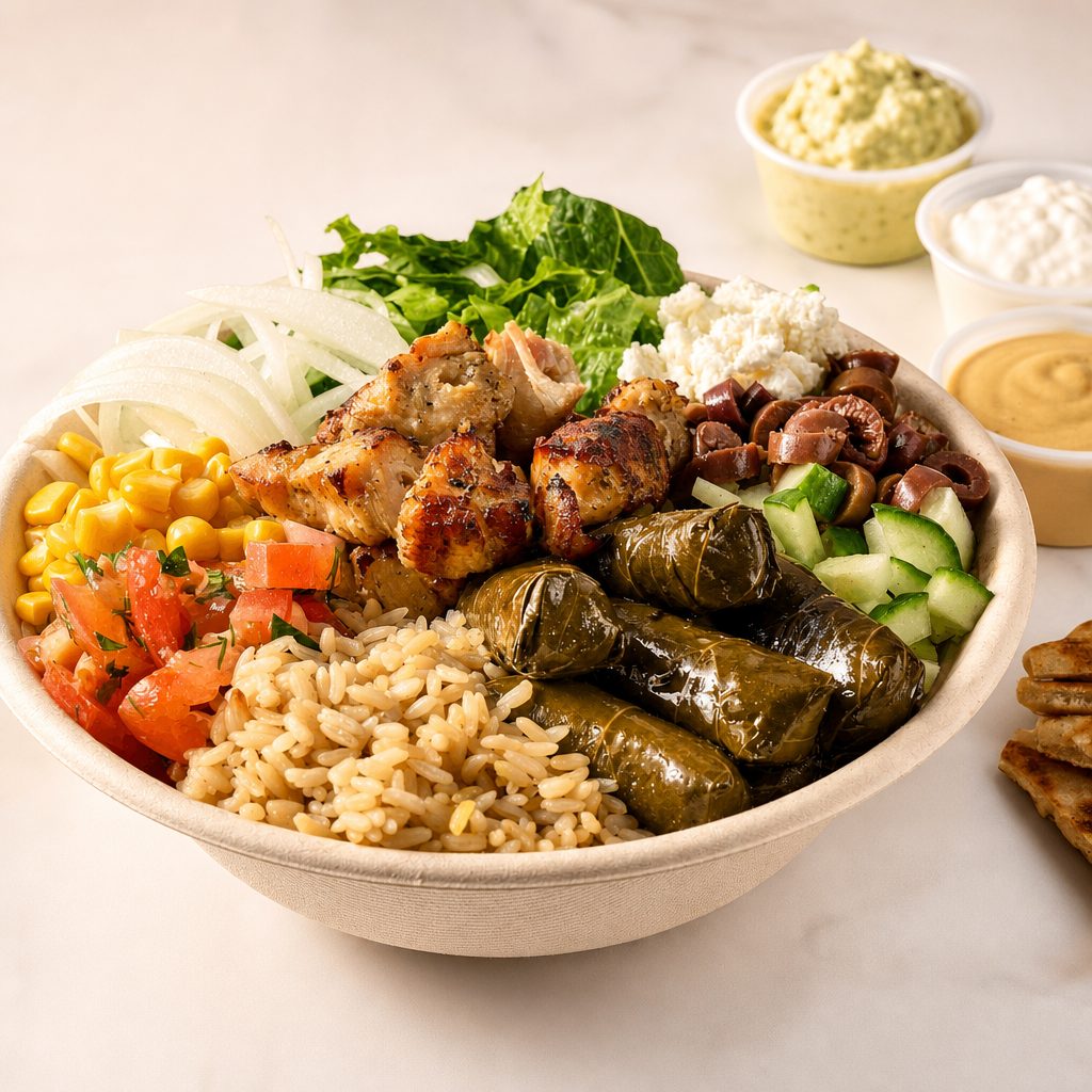 Pork Souvlaki Bowl.