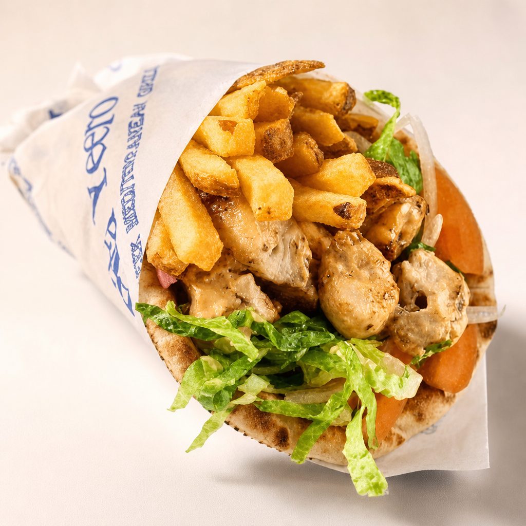 Chicken Souvlaki Pita.