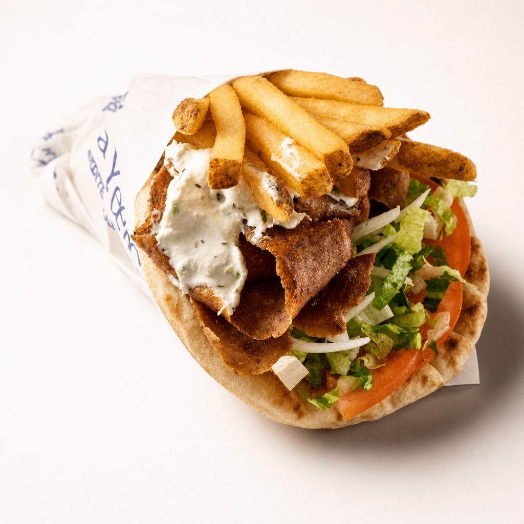 Beef & Lamb Yeero Pita.