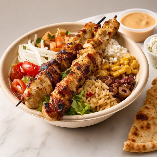 Chicken Souvlaki Bowl.