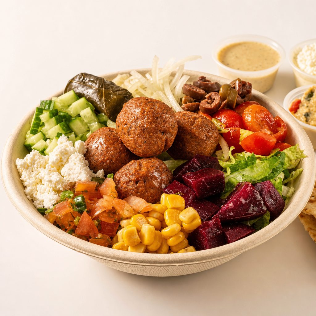 Plant Based Meatballs Bowl.