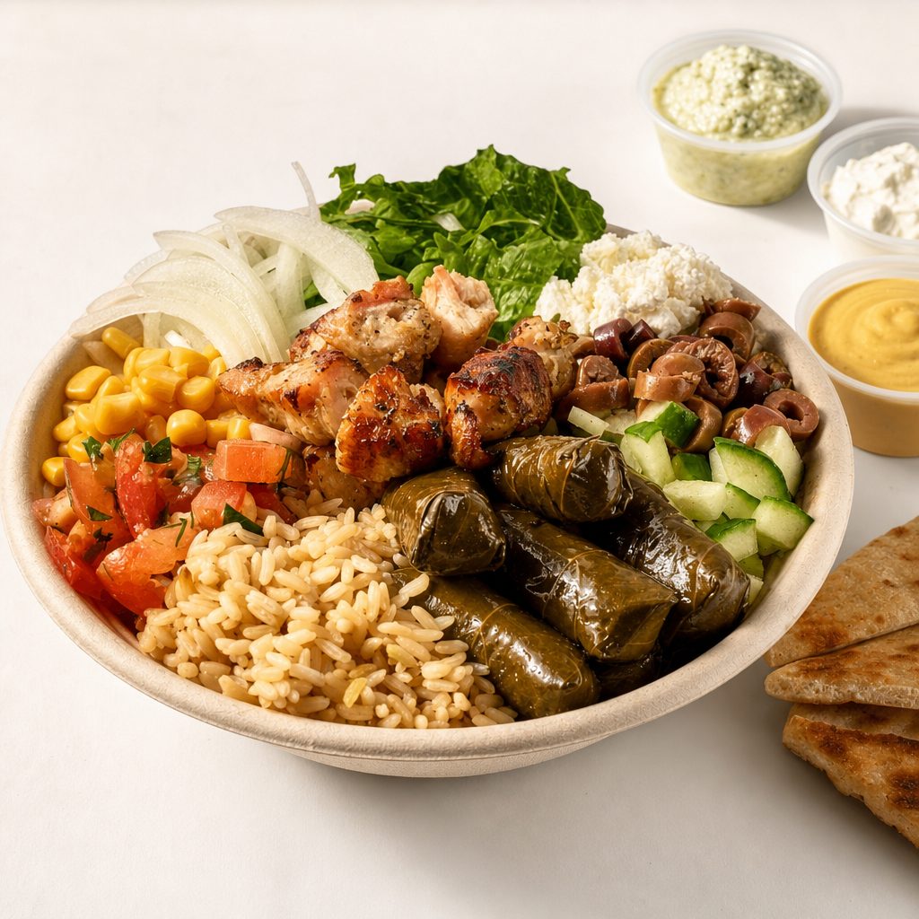 Pork Souvlaki Bowl.