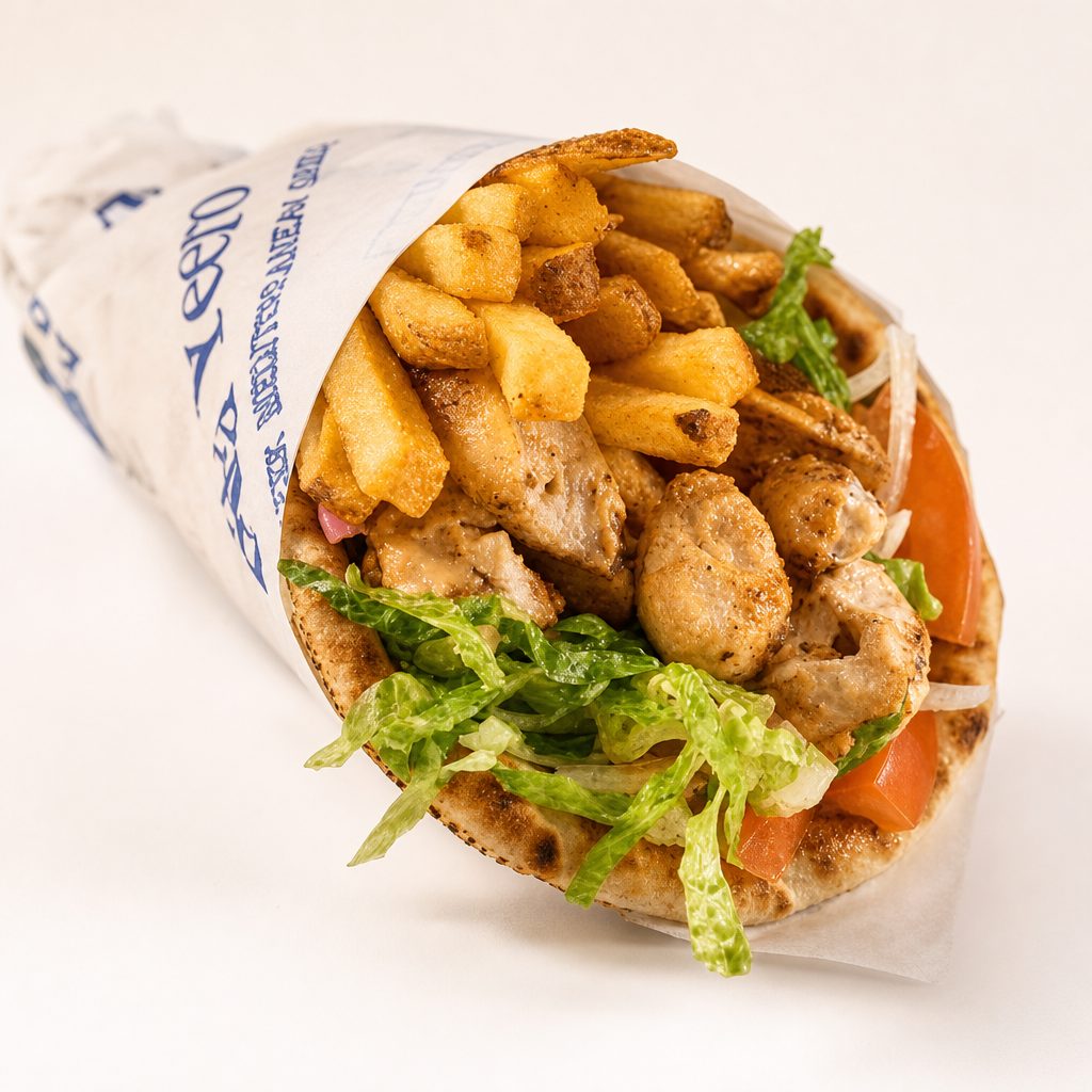 Chicken Souvlaki Pita.