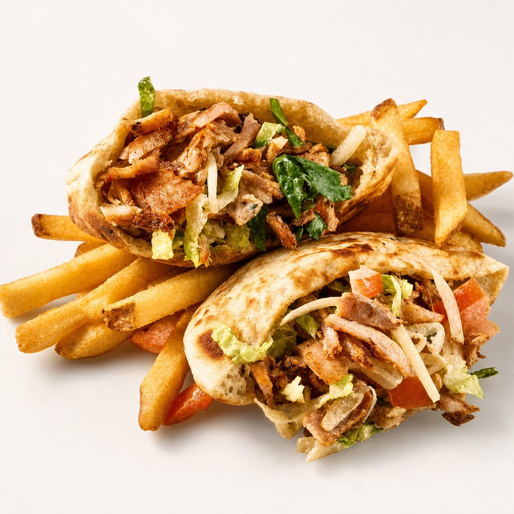 Beef & Lamb Yeero Pita Pocket.