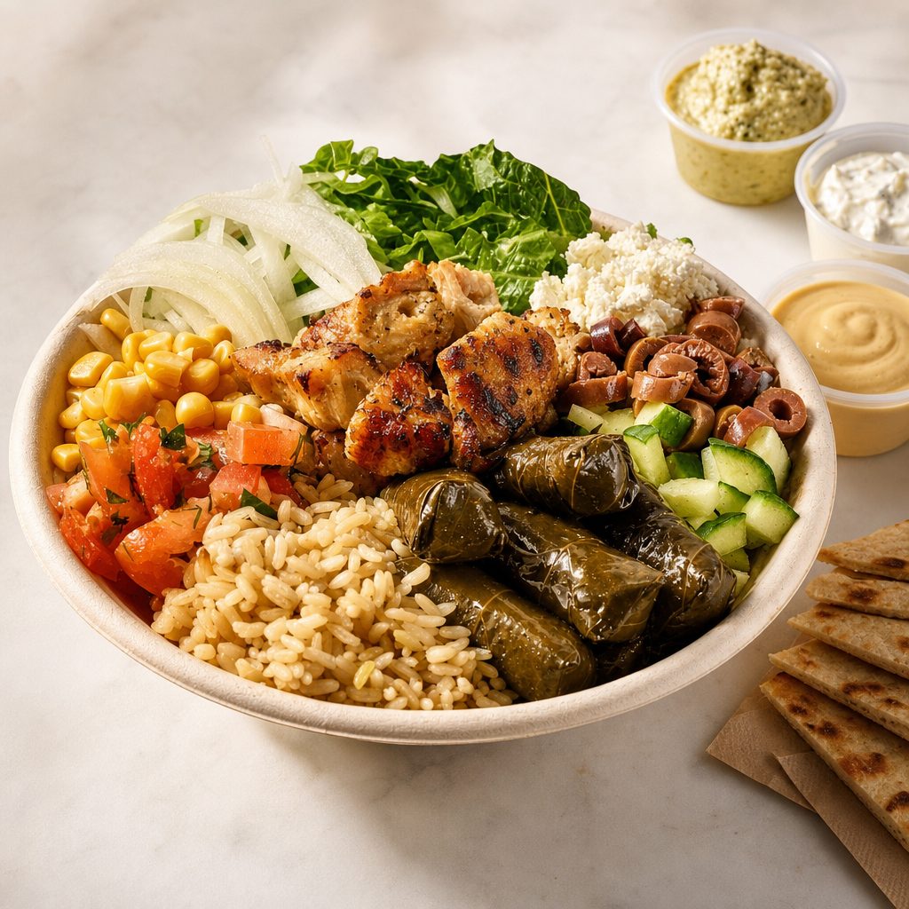Pork Souvlaki Bowl.