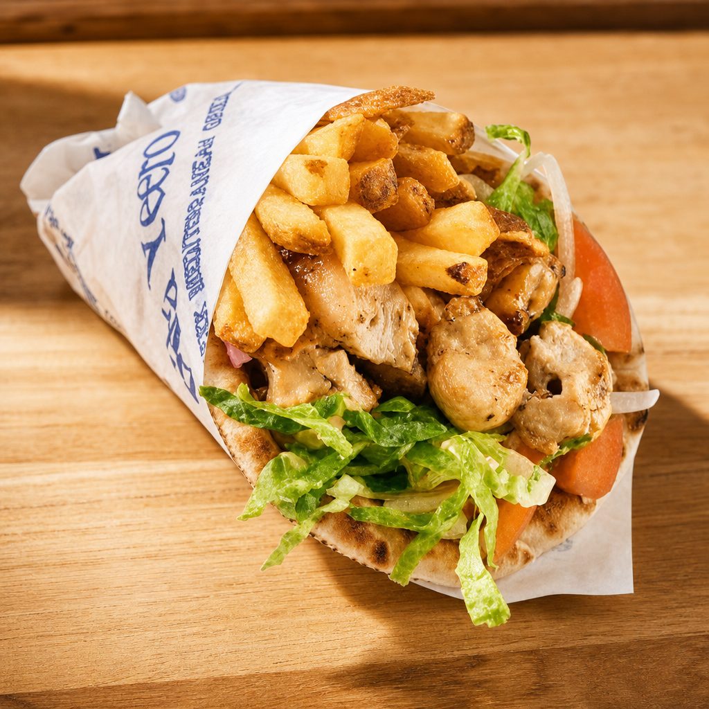 Chicken Souvlaki Pita.