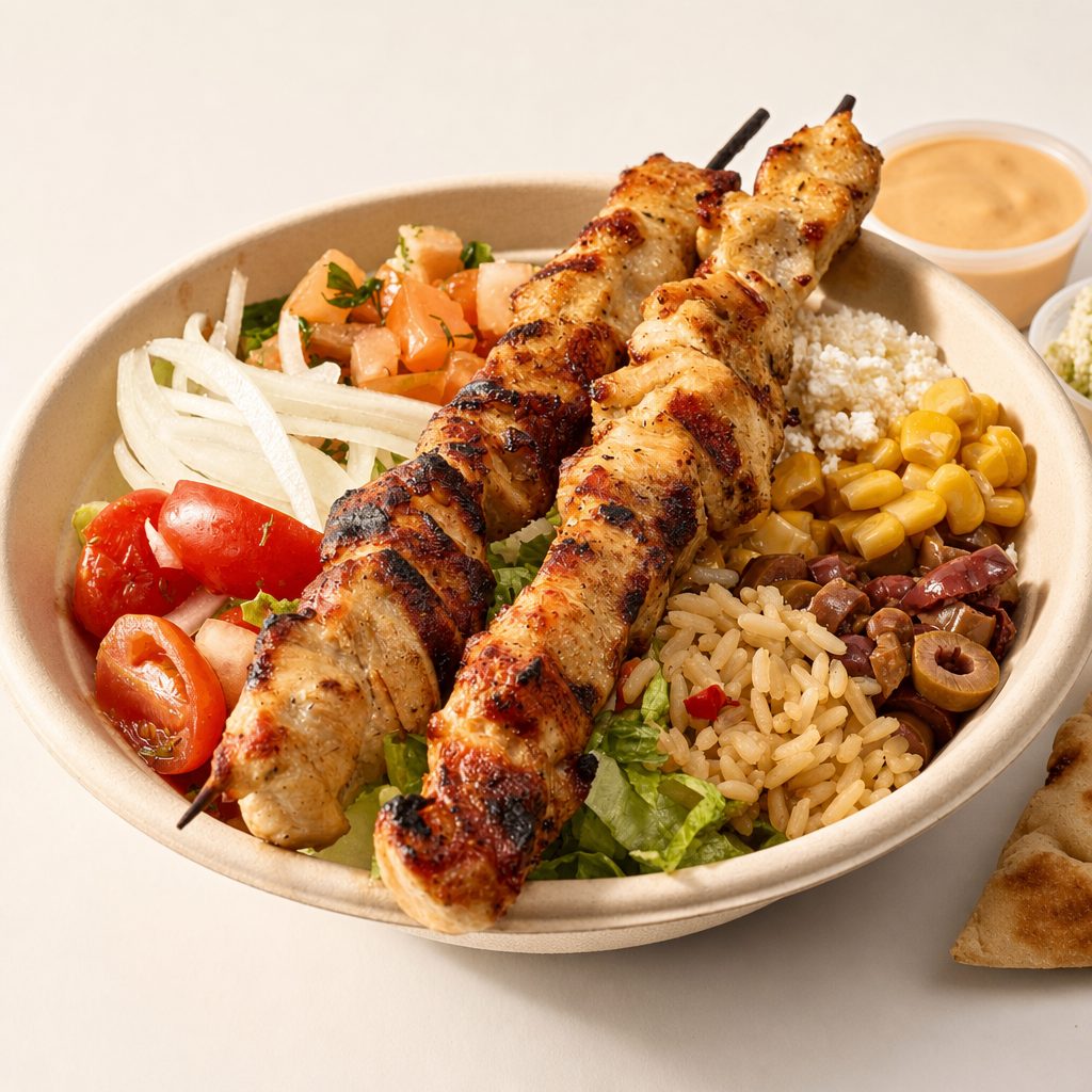 Chicken Souvlaki Bowl.