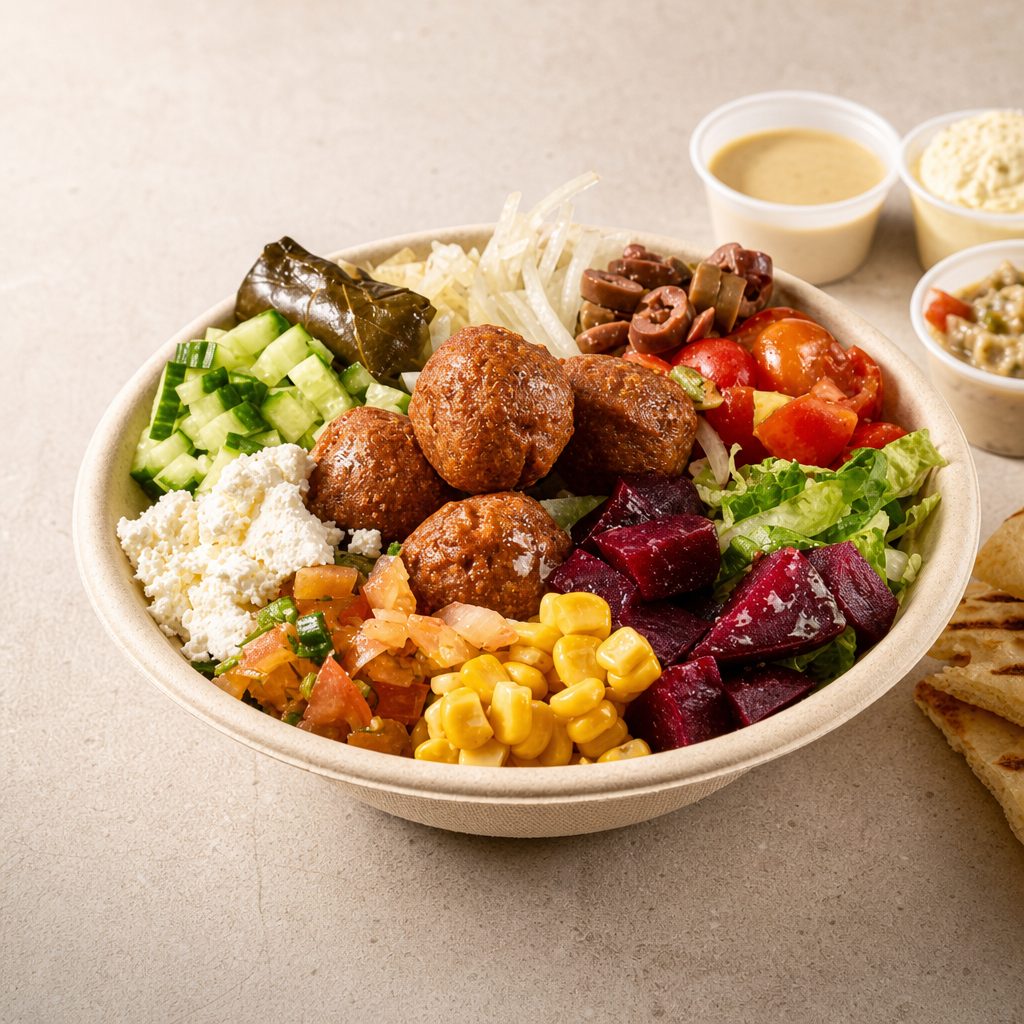 Plant Based Meatballs Bowl.